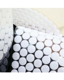 10mm White Round Coins Dots Self Adhesive Velcro Dots Hook and Loop Use For Bed Sheet, Sofa, Mat, Carpet, Anti Slip Mat