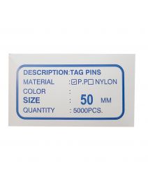 5000Pcs Tag Pin-STD 50mm White Garment Clothing Price Label Tagging Tag Tagger Gun Barbs Rope pin line tag holder sling PINS for Tag Gun