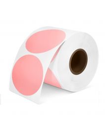 Thermal Sticker Labels Self Adhesive Round Direct Thermal sticker Multi Purpose Roll Sticker Labels for DIY Logo Design QR Code Name Tag Inventory Roll