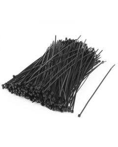 100 Pcs Nylon Cable Ties / Self-locking Plastic Wire Zip Ties Set 4.8*380mm / Black / MRO & Industrial Supply Fasteners & Hardware Cable 
