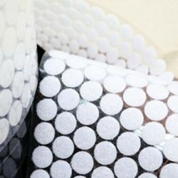 10mm White Round Coins Dots Self Adhesive Velcro Dots Hook and Loop Use For Bed Sheet, Sofa, Mat, Carpet, Anti Slip Mat