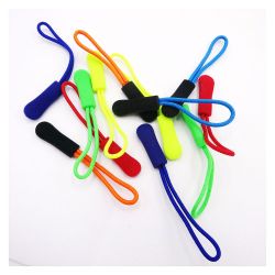 Decorative Fancy Plastic Zipper Puller Slider Rope For Sport Wear
