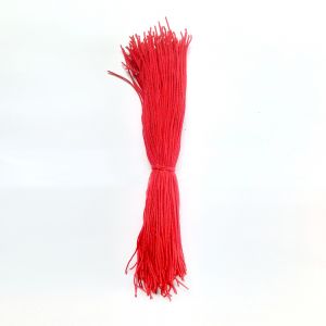 1.2mm x 280mm Spun polyester twisted heat cutting red color cord 200pcs (0.04