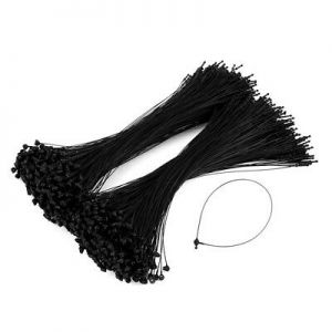 500pcs Loop Pin 3 Inch Transparent Black Loop Locks Plastic Snap Lock Jewelry Shoes String Hang Tag Seal Pins Security Tag Label Tags Fasteners Garments Accessories