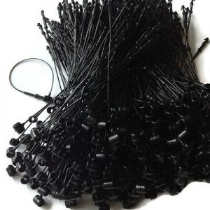 500pcs Loop Pin 5 Inch Transparent Black Loop Locks Plastic Snap Lock Jewelry Shoes String Hang Tag Seal Pins Security Tag Label Tags Fasteners Garments Accessories