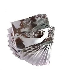 Silver Open Top Aluminum Foil Bag Tear Notch Heat Vacuum Seal Candy Tea Ground Coffee Powder Bean Package Pouches
