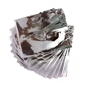 Silver Open Top Aluminum Foil Bag Tear Notch Heat Vacuum Seal Candy Tea Ground Coffee Powder Bean Package Pouches